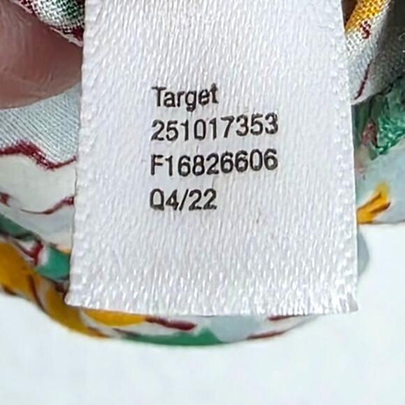 Rhode X Target Whimsical Floral & Striped Print Cotton Shirred Crop Top Size XL - Picture 7 of 8
